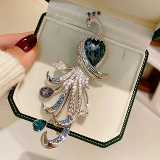 Peacock's Reign Brooch