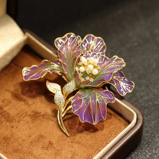 Celeste Orchid Brooch