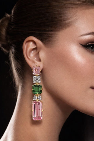 Verdant Rosé Éclat Earrings