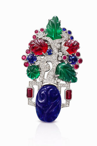 Sapphire Dynasty Brooch